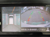 ナビ画面にアラウンドビュ-モニタ-の映像を映し出しています。  狭い場所での車庫入れをサポ-トしてくれる便利アイテムです。