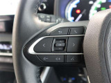 ステアリングスイッチ付き。前方から目を離すことなく操作することが可能です。