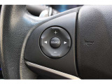 ハンドル左部分にはオーディオコントロールスイッチがついています。運転中も視線をそらさずにオーディオ操作ができ安心です!