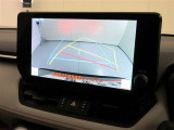 安心のバックモニター搭載。ガイドもあって、夜間でもよく見えます。