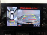 パノラミックビューモニター付きです。車両を上から見たような映像をモニター画面に表示。運転席からの目視では見にくい、車両周辺の状況をリアルタイムでしっかり確認できます。