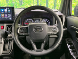 【純正革巻きステアリング】上質な革を使用することで、手にしっかり馴染みとても運転しやすいハンドルです♪