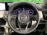 【純正革巻きステアリング】上質な革を使用することで、手にしっかり馴染みとても運転しやすいハンドルです♪