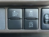 スマートアシストOFFスイッチ、VSC・TRC OFFスイッチ、Stop&Startキャンセルスイッチ。