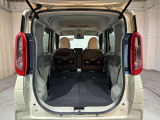 後席を折りたたむと軽自動車とは思えないほど広々としたラゲッジへと早変わり♪