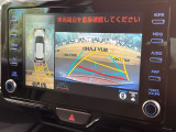 【パノラミックビューモニター】専用のカメラにより、上から見下ろしたような視点で360度クルマの周囲を確認することができます☆死角部分も確認しやすく、狭い場所での切り返しや駐車もスムーズに行えます。