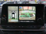 車を真上から画面で確認出来るアラウンドビューモニター♪画面を見ながら車庫入れが非常に楽になります!