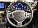 【純正革巻きステアリング】上質な革を使用することで、手にしっかり馴染みとても運転しやすいハンドルです♪