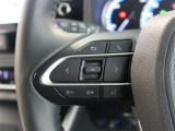 ステアリングスイッチ付き。前方から目を離すことなく操作することが可能です。