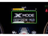 XーMODEは路面に応じてモードを選択するだけで4輪の駆動力やブレーキなどを最適にコントロール。悪路からのスムーズな脱出をサポートします。