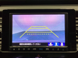 バックでの車庫入れも安心です! リアカメラが付いているバックモニター付のナビを装備しております。操作線もついており距離感も画面から確認できます。