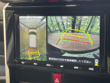 【パノラミックビューモニター】専用のカメラにより、上から見下ろしたような視点で360度クルマの周囲を確認することができます☆死角部分も確認しやすく、狭い場所での切り返しや駐車もスムーズに行えます。