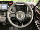 【純正革巻きステアリング】上質な革を使用することで、手にしっかり馴染みとても運転しやすいハンドルです♪