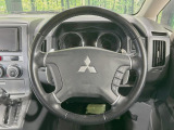 【純正革巻きステアリング】上質な革を使用することで、手にしっかり馴染みとても運転しやすいハンドルです♪