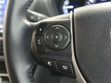 ステアリングスイッチ付き。前方から目を離すことなく操作することが可能です。