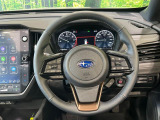 【純正革巻きステアリング】上質な革を使用することで、手にしっかり馴染みとても運転しやすいハンドルです♪