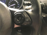 ステアリングスイッチ付き。前方から目を離すことなく操作することが可能です。