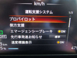 ■運転支援システム(プロパイロット、側方支援(レーンキープ)、エマージェンシーブレーキ、先行車発信お知らせ、速度標識表示)