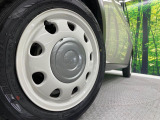 【純正14インチアルミホイール】外観にマッチした純正アルミホイールを装着しております。各種社外アルミホイールや、スタッドレスタイヤも取扱いしております。是非ご相談ください♪