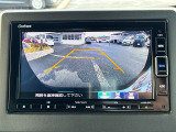 後退時に車両の後ろ側をモニター画面に表示します。車庫入れが苦手な人もこれで安心♪