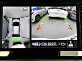 空の上から見下ろすように車の全周囲が表示されるアラウンドビューモニター☆駐車が得意になるとお出掛けも楽しくなります♪