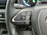 ステアリングスイッチ付き。前方から目を離すことなく操作することが可能です。
