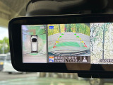 【アラウンドビューモニター】専用のカメラにより、上から見下ろしたような視点で360度クルマの周囲を確認することができます☆死角部分も確認しやすく、狭い場所での切り返しや駐車もスムーズに行えます。