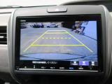 バックカメラの画像です。ガイドラインがスムースな車庫入れをサポートいたします。車庫入れの安心感がアップしますね。