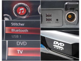 BluetoothやUSBは勿論、オプションのフルセグTV、CD、DVD搭載!