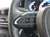 ステアリングスイッチ付き。前方から目を離すことなく操作することが可能です。