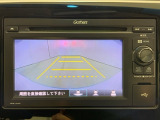 リアカメラ付で、後方をナビ画面で確認。車庫入れも安心です。もちろん、バックギアと連動しています。
