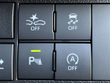 スマートアシストOFFスイッチ、コーナーセンサーブザーOFFスイッチ、VSC・TRC OFFスイッチ、エコアイドルOFFスイッチ。