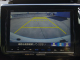 バックカメラの画像です。ガイドラインがスムースな車庫入れをサポートいたします!車庫入れの安心感がアップしますね☆