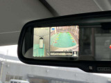 アラウンドビューモニターの映像はルームミラーにも映し出されます。