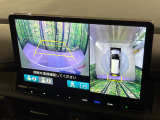 【マルチビューカメラシステム】専用のカメラにより、上から見下ろしたような視点で360度クルマの周囲を確認することができます☆死角部分も確認しやすく、狭い場所での切り返しや駐車もスムーズに行えます。