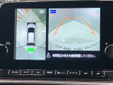 【アラウンドビューモニター】車を上から見下ろしているかのような映像で周囲の状況がひと目で確認、狭い駐車場に駐車するときも安心です♪