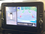【アラウンドビューモニター】専用のカメラにより、上から見下ろしたような視点で360度クルマの周囲を確認することができます☆死角部分も確認しやすく、狭い場所での切り返しや駐車もスムーズに行えます。