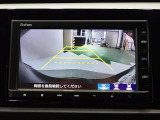 バックも安心のリアカメラ付いています。リアカメラがあると、いつでも安全にバックできますね。死角も減ります。3ビュー切り替え、ガイド線表示なので便利です。