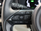 ステアリングスイッチ付き。前方から目を離すことなく操作することが可能です。