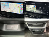 ナビゲーションシステムはAppleCarPlay・AndroidAuto対応。前後ドラレコ内蔵です。USB接続(タイプA・C)、HDMI接続、ワイヤレス充電もできます。