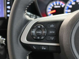 ステアリングスイッチ付き。前方から目を離すことなく操作することが可能です。
