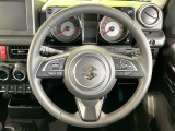 【純正革巻きステアリング】上質な革を使用することで、手にしっかり馴染みとても運転しやすいハンドルです♪