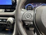 ステアリングスイッチ付き。前方から目を離すことなく操作することが可能です。