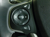 ハンドルにオーディオの操作スイッチが装備されています。視線を前方から外さずハンドルから手を離さずに操作できるのでとっても安全ですね。
