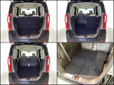 リアシートを倒してしまえばフラットにすることが出来ます☆背もたれを倒すだけの簡単シートアレンジで簡単に広々としたラゲッジスペースに早変わり☆普段使いにもお出かけにも大活躍です☆