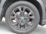 スバル純正18インチアルミホイール。タイヤサイズは225/55R18