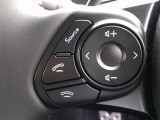ハンドルでナビの操作ができるステアリングリモコン付です。