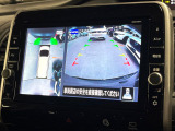 【アラウンドビューモニター】専用のカメラにより、上から見下ろしたような視点で360度クルマの周囲を確認することができます☆死角部分も確認しやすく、狭い場所での切り返しや駐車もスムーズに行えます。