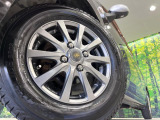【14インチアルミホイール】外観にマッチしたアルミホイールを装着しております。各種アルミホイールや、スタッドレスタイヤも取扱いしております。是非ご相談ください♪