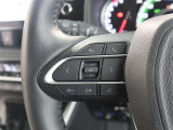 ステアリングスイッチ付き。前方から目を離すことなく操作することが可能です。